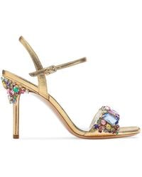 Kate Spade - Treasure Embellished Metallic Leather Sandals - Lyst
