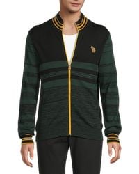 Paul Smith - Tipped Wool Zip Cardigan - Lyst