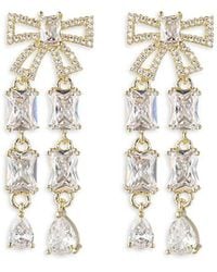 Eye Candy LA - The Luxe Olivia Goldtone & Cubic Zirconia Dangle Earrings - Lyst