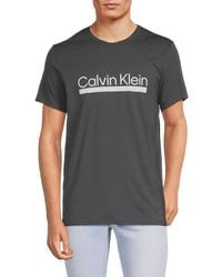 Calvin Klein - Logo Heathered Tee - Lyst