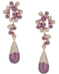 Eye Candy LA - The Luxe Collection Lo Lo Cubic Zirconia Purple Drop Earrings - Lyst