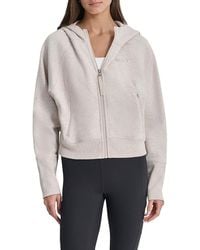 DKNY - Logo Zip-Up Hoodie - Lyst