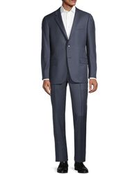 Hickey Freeman Milburn Iim Series Regular-fit Wool Suit - Blue