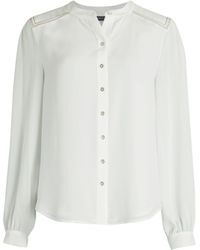 Tommy Hilfiger Tjw Bow Detail Dobby Blouse Blusa para Mujer