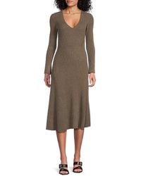 Rails - Arlette Ribbed Cotton-Blend Midi-Dress - Lyst