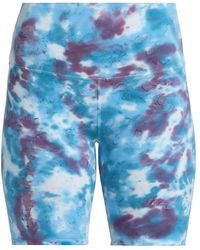 LA DETRESSE Tropicali Tie-dye Bike Shorts - Blue