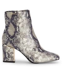 DKNY - Cianna 75Mm Snakeskin Print Ankle Boots - Lyst