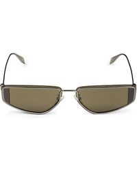 Alexander McQueen 66mm Rectangle Sunglasses - Multicolor