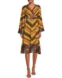 Truth - Jolie Striped Midi Dress - Lyst
