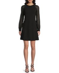 Calvin Klein - Jewel Neck A-Line Minidress - Lyst