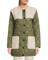 Central Park West - Faux Shearling Quilted Jacket - Lyst