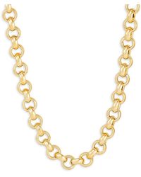 Saks Fifth Avenue - 14k Goldplated Sterling Silver 17" Rolo Chain Necklace - Lyst