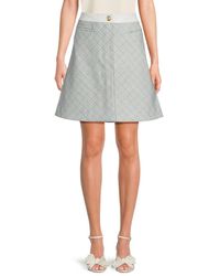 Lanvin - Plaid A-line Mini Skirt - Lyst