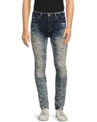 Purple Brand - High Rise Bleached & Distressed Jeans - Lyst