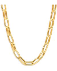 Saks Fifth Avenue - 14k Goldplated Sterling Silver 17.5" Paperclip Chain Necklace - Lyst