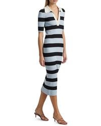 A.L.C. - Darcy Rugby-striped Midi-dress - Lyst