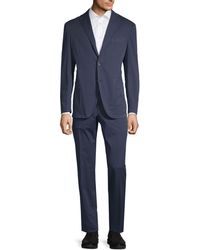 Boglioli Classic-fit Stretch Cotton Suit - Blue