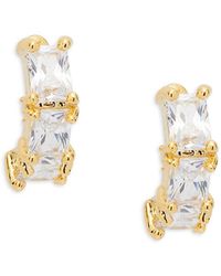 Shashi - Olivia 14k Goldplated Sterling Silver & Cubic Zirconia Stud Earrings - Lyst