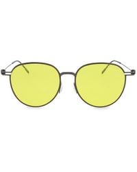 Montblanc 54mm Round Tinted Sunglasses - Grey