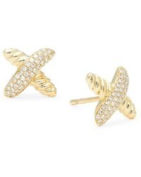 Saks Fifth Avenue - 14K & 0.15 Tcw Diamond Stud Earrings - Lyst