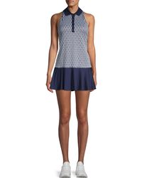 Fila Argyle-print Sleeveless Tennis Dress - Blue