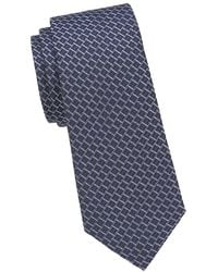 Canali - Grid Geometric Silk Tie - Lyst