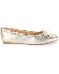 Marc Fisher - Letizia Bow Leather Ballet Flats - Lyst