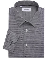 Duchamp - Tailored Fit Check Dress Shirt - Lyst