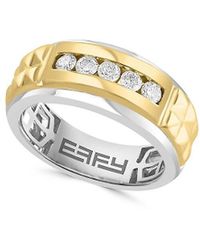 Effy - 14k Two-tone Gold & 0.49 Tcw Diamond Ring - Lyst