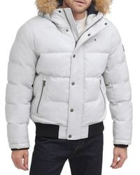 Tommy Hilfiger - Faux Fur Hood Puffer Jacket - Lyst