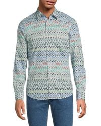 Paul Smith - Geometric Print Cotton Slim-Fit Shirt - Lyst