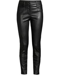 MILLY Isabelle Faux Leather Minidress in Black | Lyst