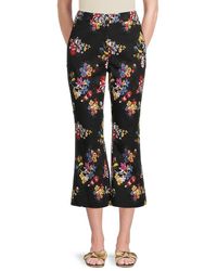 Adam Lippes - Kennedy Floral Cropped Flare Pants - Lyst