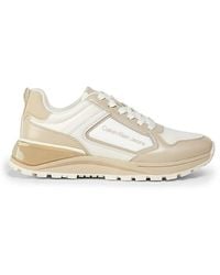 Calvin Klein - 40Mm Mixed-Media Lace-Up Sneakers - Lyst