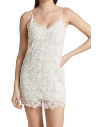 Rag & Bone - Aleah Crochet V Neck Mini Dress - Lyst