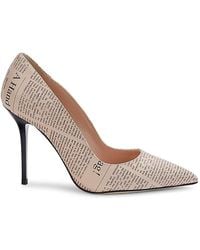 John Galliano Print Point-toe Leather Pumps - Pink