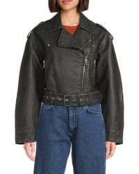 Ramy Brook - Layana Faux Leather Moto Jacket - Lyst