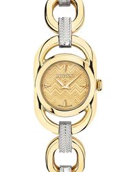 Missoni - Gioiello Chain 22.8mm Ip Two Tone Gold Stainless Steel Bracelet Watch - Lyst