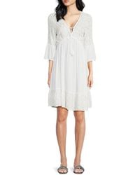 La Moda Clothing - Bell Sleeve Cover-Up Minidress - Lyst