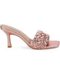 Saks Fifth Avenue Ankle-tie Leather Sandals in Gold Metallic (Metallic ...
