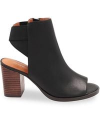 Andre Assous - Zazie Peep Toe Leather Booties - Lyst