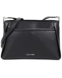 Calvin Klein Charlie Crossbody Bag in Black | Lyst
