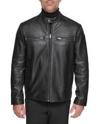 Andrew Marc - Bantam Leather Moto Jacket - Lyst