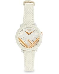 Fendi - 28Mm Stainless Steel & Leather-Strap Watch - Lyst