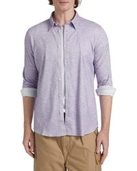 Saks Fifth Avenue - Collection Heathered Button-Front Shirt - Lyst