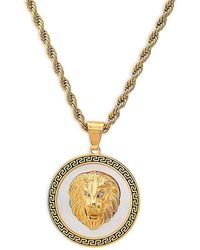 Anthony Jacobs - 18k Goldplated Sterling Silver, Mother Of Pearl & Simulated Diamond Pendant Necklace - Lyst