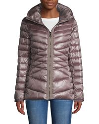 karl lagerfeld classic hooded puffa jacket