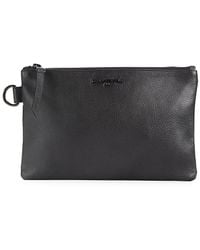 Karl Lagerfeld - Leather Travel Zip Pouch - Lyst