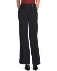 Calvin Klein - Pinstriped Wide-leg Pants - Lyst