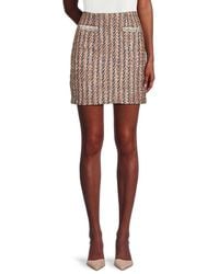 Lea & Viola - Embellished Tweed Miniskirt - Lyst